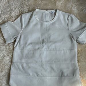 SAMSOE White Short-Sleeve Textured Top